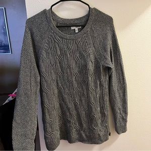 Sonoma women’s gray cable knit sweater
